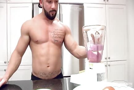 Hot Sexy Chef Solo Kitchen Masturbation