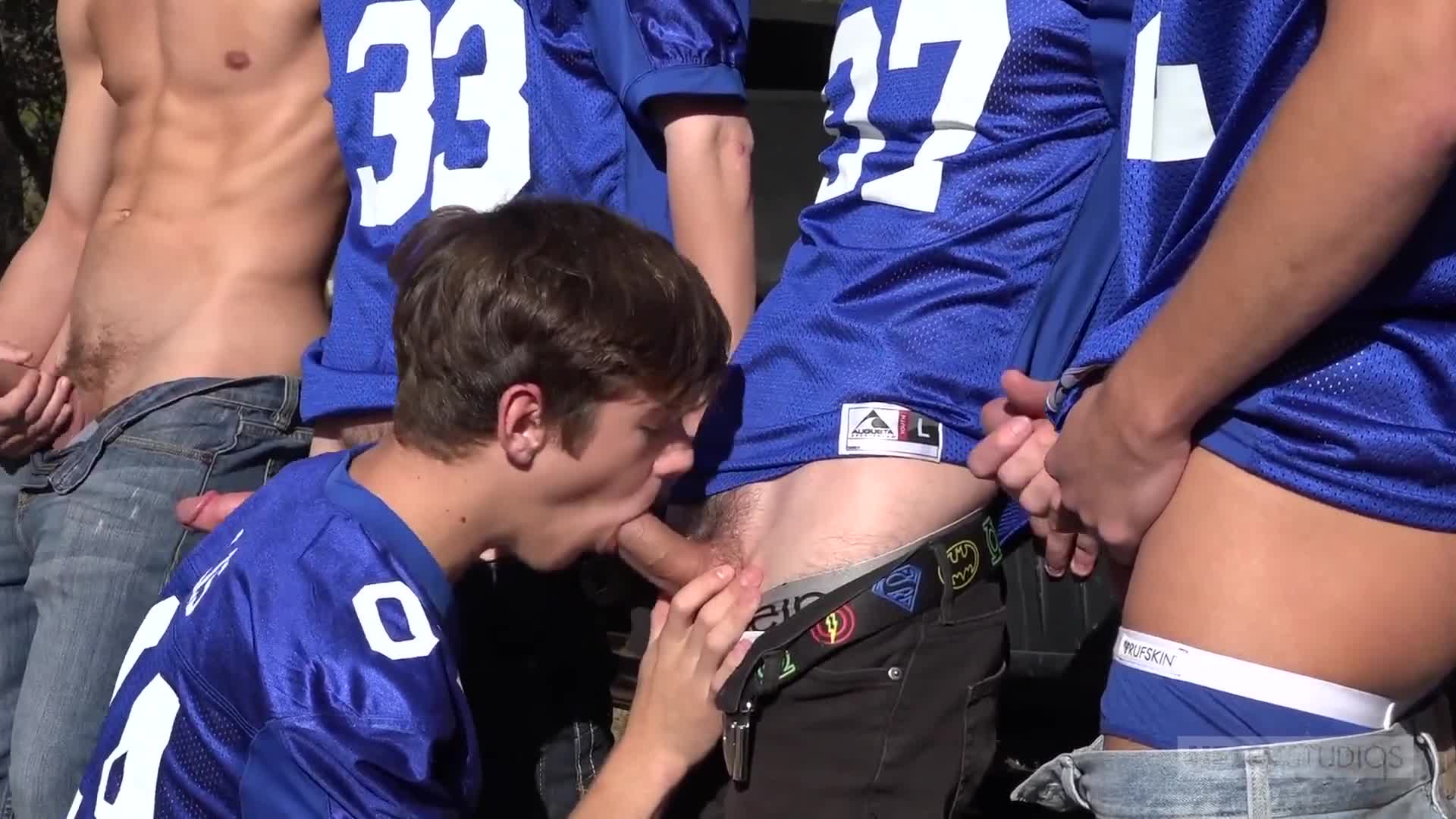 gay porn straight football team
